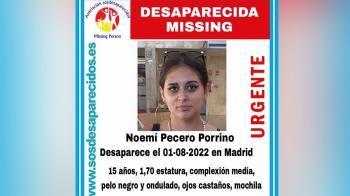 Solicitan ayuda ciudadana para encontrar a Noemí, de la que no se sabe nada desde el 1 de agosto 