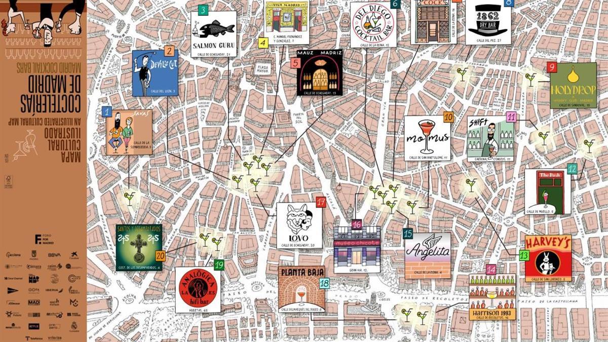 Recoge 20 establecimientos clásicos y contemporáneos que han hecho de la capital un referente en la coctelería