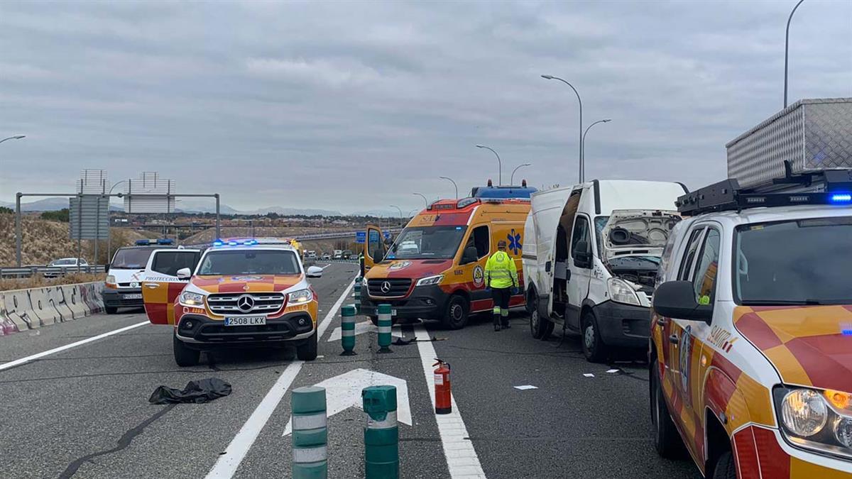 Un conductor ha sido golpeado por su propia furgoneta