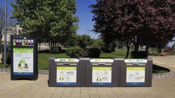 Para el deposito de residuos peligrosos, de aparatos eléctricos y electrónicos, menaje de cocina o mascarillas