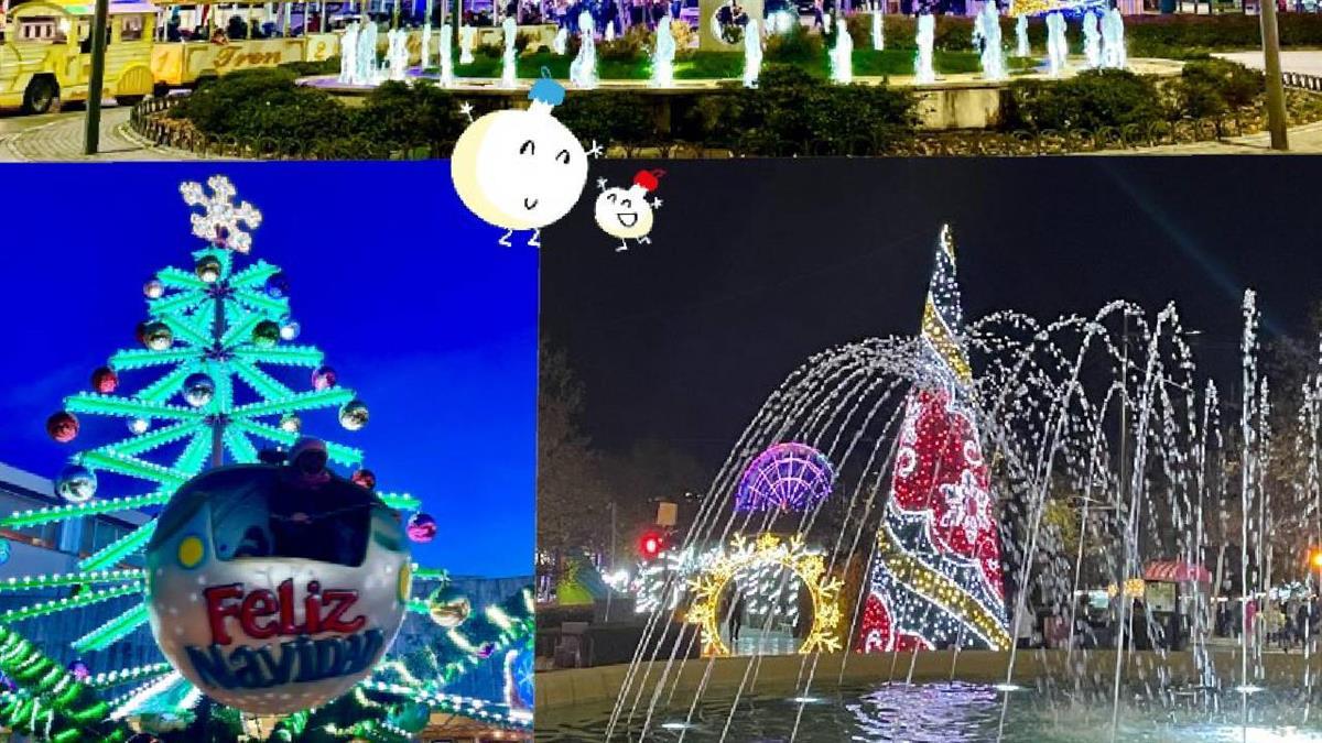 Un árbol gigante, la gran noria, el escalextric navideño, el tiovivo infantil... abren la Avenida de la Ilusión