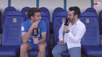 Entrevista con el central azulón tras la victoria del Fuenla en el Trofeo Ciudad de Fuenlabrada