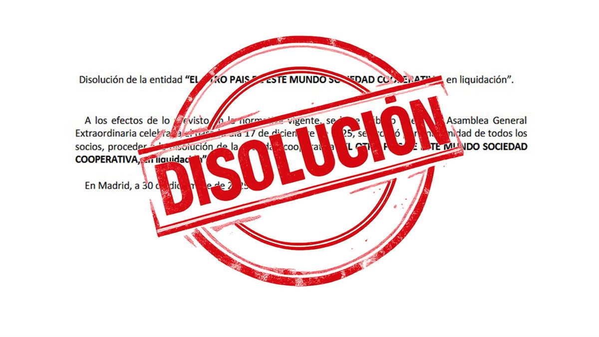 Se acordó por unanimidad de todos los socios, proceder a la disolución de la sociedad cooperativa 