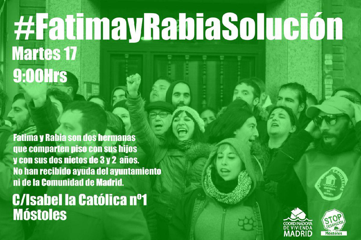 La plataforma vecinal está luchando por paralizar la ejecución del desalojo y garantizar los derechos humanos de ambas familias