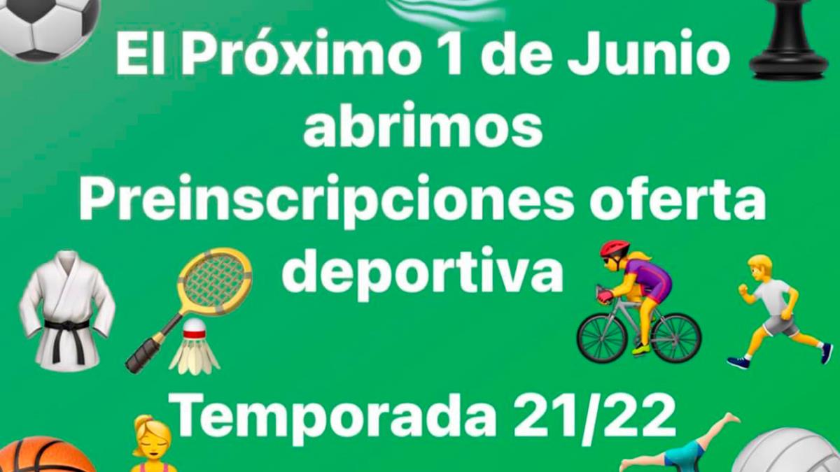 El Ayuntamiento ha habilitado el plazo para la organización del curso de 2021/2022