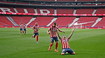 Los visitantes trataron de ponérselo complicado a los colchoneros pero estos últimos lograron llevarse los tres puntos