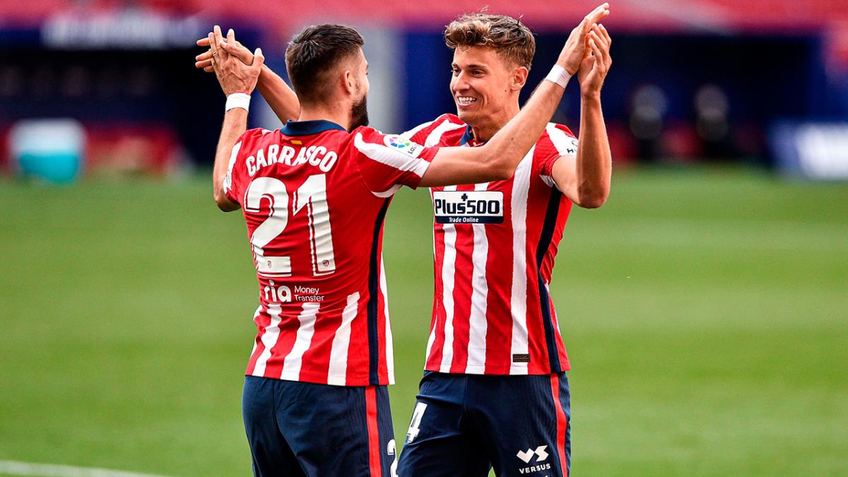 Correa y Llorente, con un doblete cada uno, Carrasco con un gol, consiguen los tres puntos imprescindibles