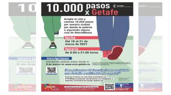 "10.000 pasos x Getafe" se realizará en formato de reto virtual entre los vecinos de todas las edades