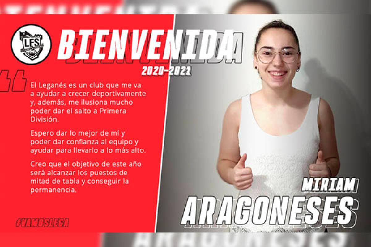 Miriam Aragoneses defenderá la portería del equipo en la próxima temporada 