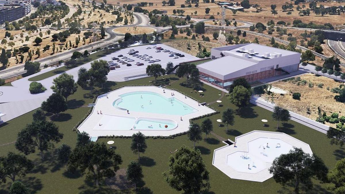 La primera fase del polideportivo contará con tres piscinas al aire libre, dos piscinas cubiertas, gimnasio, spa con sauna, zonas de restauración y hostelería