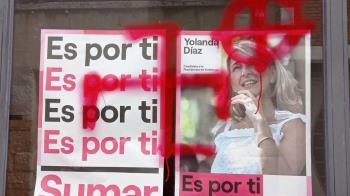 La sede conjunta de Ganemos Colmenar, Podemos e Izquierda Unida ha sido vandalizado con símbolos nazis y mensajes fascistas
