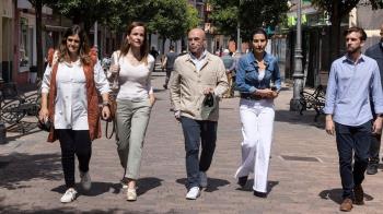 El candidato de VOX a las Elecciones Europeas acudió a la ciudad acompañado de Rocío Monasterio y los tres concejales de la formación en la ciudad