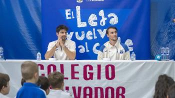 Gonzalo Melero e Ignasi Miquel impartieron una charla a los alumnos del Colegio El Salvador