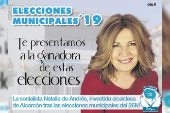 El grupo municipal socialista de Alcorcón obtiene 9 escaños, seguido del PP y Ciudadanos, que le siguen con 6 y 5 concejales, respectivamente