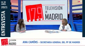La secretaria general del PP de Madrid, Ana Camíns, repasa en Televisión de Madrid la actualidad electoral
