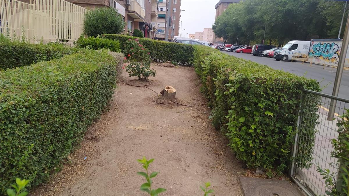 La remodelación del entorno de la Fuente de las Escaleras acabará con zonas ajardinadas que las comunidades llevan manteniendo 35 años