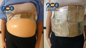 La Policía Nacional detiene a una mujer que ocultaba las sustancias en un falso vientre