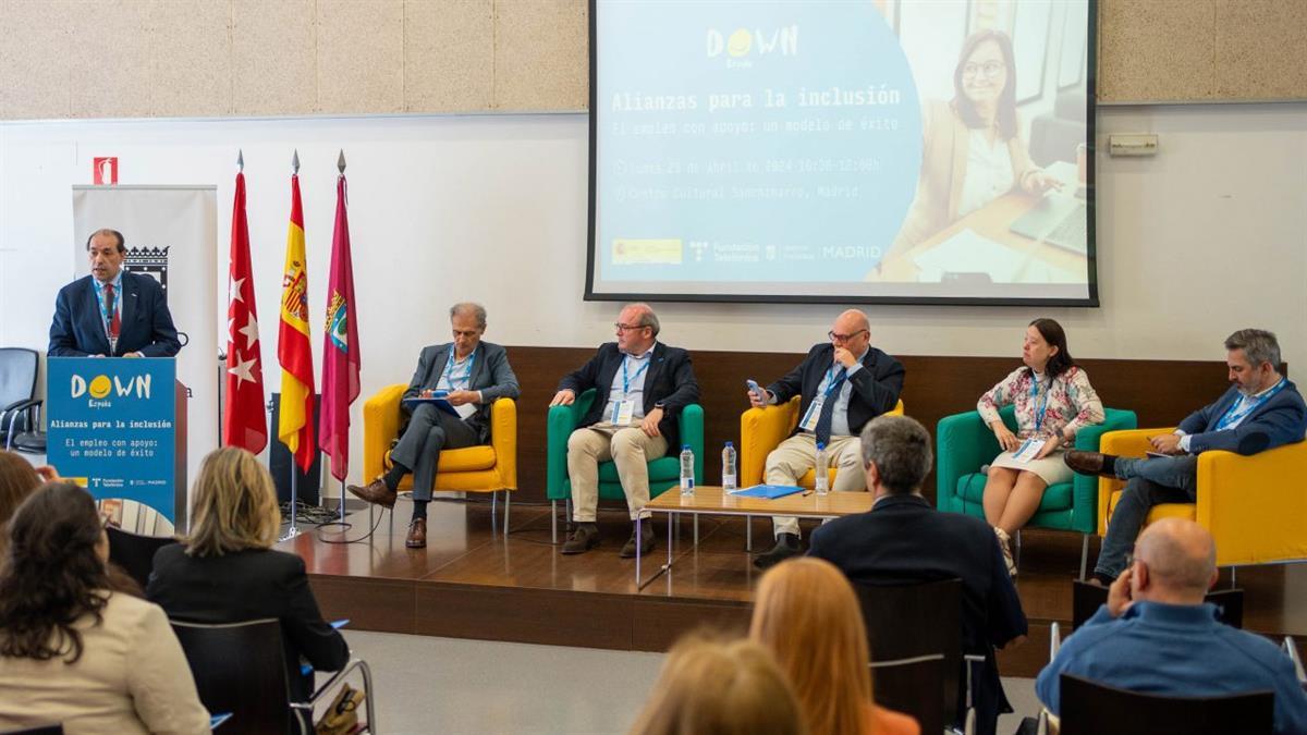 David Pérez ha participado en la jornada ‘Empleo con apoyo: un modelo de éxito’ organizada por la Fundación Down España

