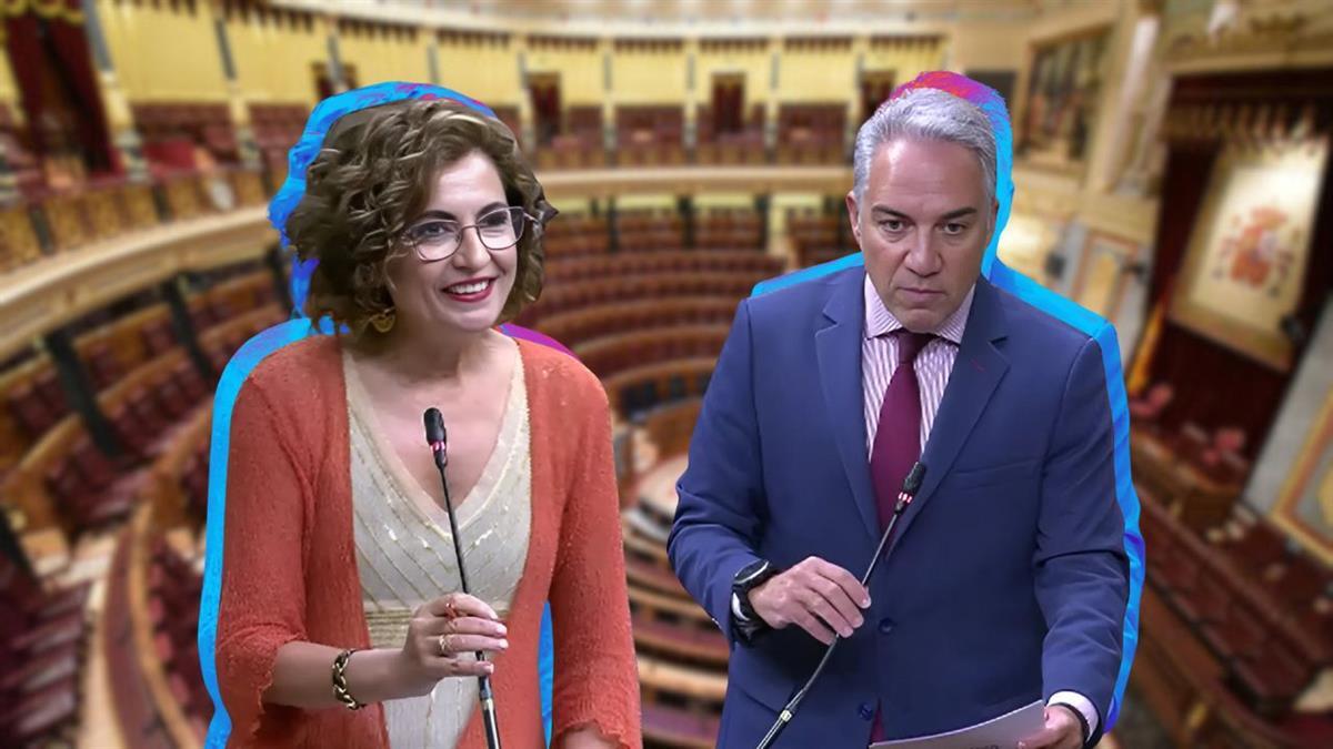 Duro cara a cara entre el diputado popular y la vicepresidenta primera del Gobierno, María Jesús Montero