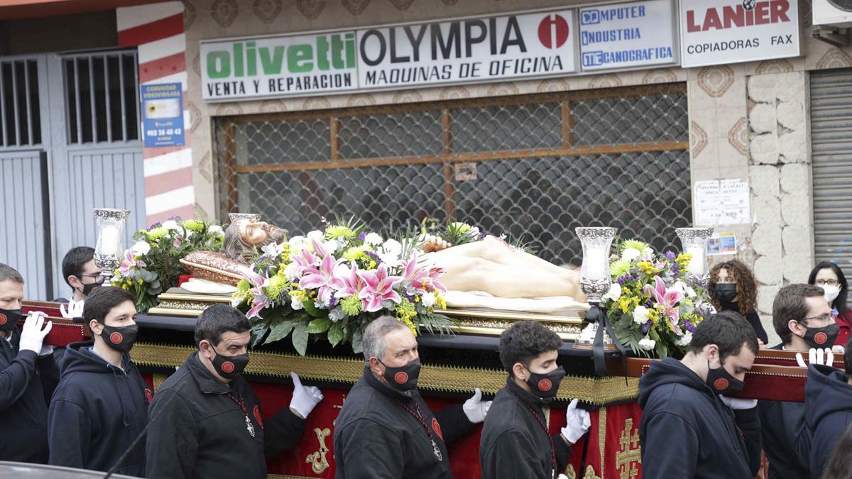 La entrada del Jueves Santo y la salida del Viernes Santo se realizarán desde el santuario de la patrona mostoleña