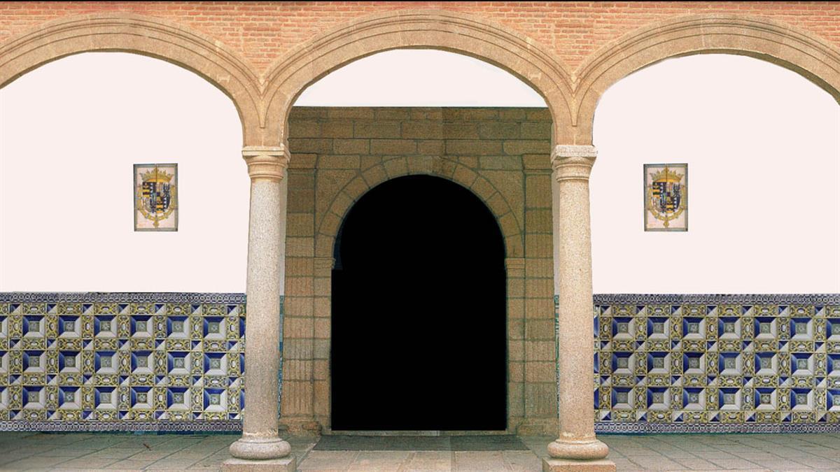 Los escudos pertenecían a la casa de recreo que tenía en Arganda del Rey Hans Khevenhüller, Embajador Imperial de la Corte de Felipe II y Felipe III