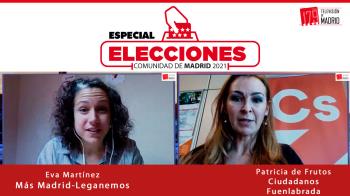 Hoy conectamos con la portavoz de Ciudadanos en Fuenlabrada, Patricia de Frutos, y la concejala de Más Madrid-Leganemos, Eva Martínez