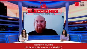 Roberto Murillo (Podemos) comparte en Televisión de Madrid cómo están encarando la campaña electoral