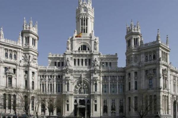 Espectáculo navideño en Cibeles