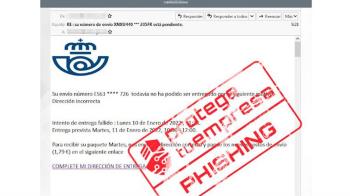 Los hackers suplantan a Correos y envían correos electrónicos fraudulentos