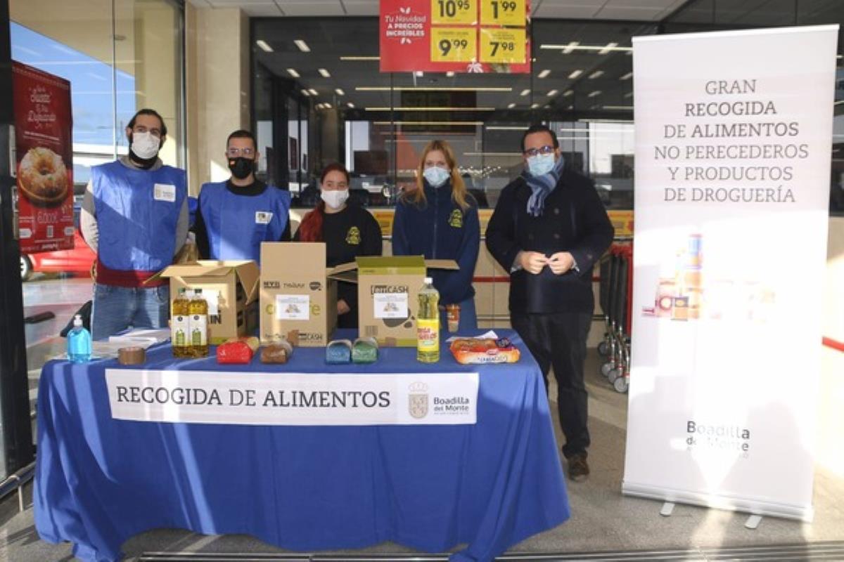 Alimentos no perecederos y productos de droguería serán distribuidos por Cáritas y Dignidad Boadilla