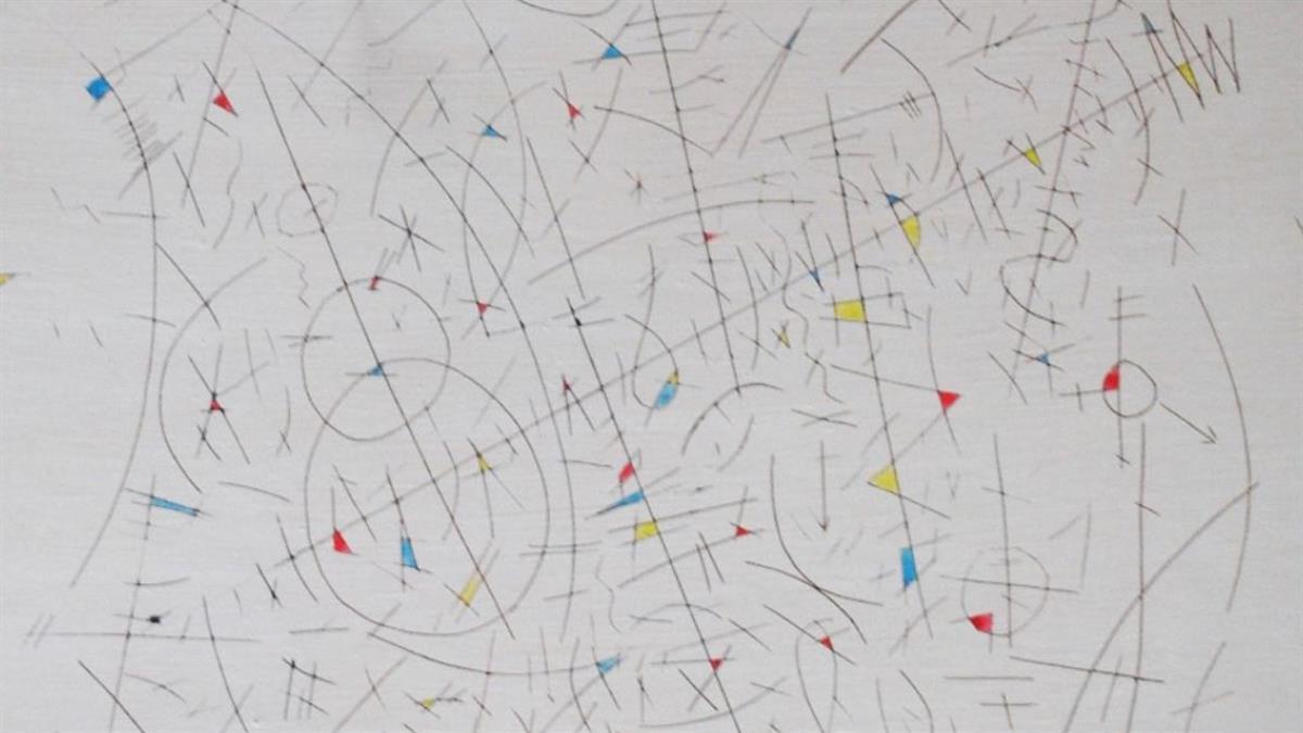 De sus piezas emergen elementos geométricos y lineales