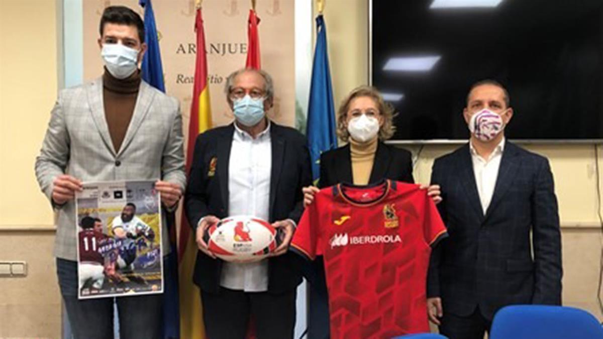 Para la celebración del partido internacional de rugby entre las selecciones de Georgia y Fiyi