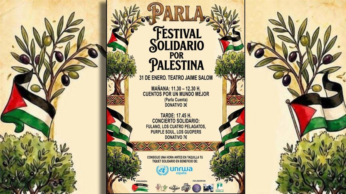 El Comité por Palestina de Parla organiza un Festival Solidario con artistas locales a beneficio de UNRWA