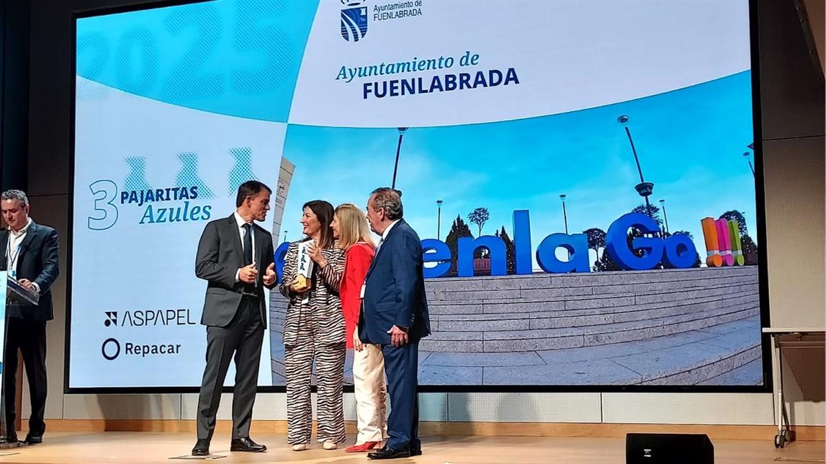 Fuenlabrada consigue nuevamente el máximo galardón que premia el buen trabajo en la recogida y reciclaje de papel