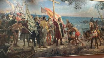 Futuro Vegetal ataca una obra del Museo Naval a modo de protesta este 12-O