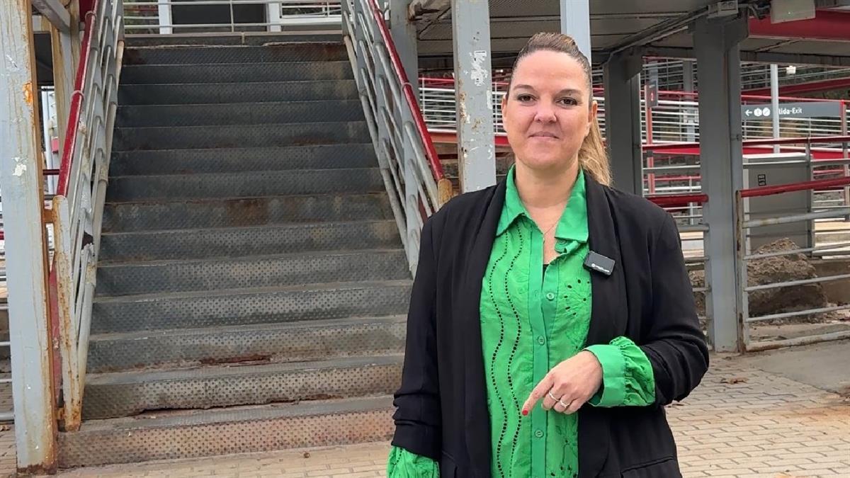 La alcaldesa de Galapagar denuncia la situación de la estación de La Navata