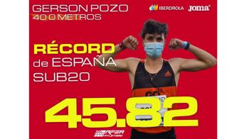 El atleta alcalaíno canterano del Ajalkalá consiguió el récord de España Sub-20 en los 400 ml con una marca de 45.82
