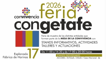 La cita ConGetafe 2026 reunirá a asociaciones, colectivos y vecinos con talleres, música, teatro y muestras culturales en la explanada de la Fábrica de Harinas