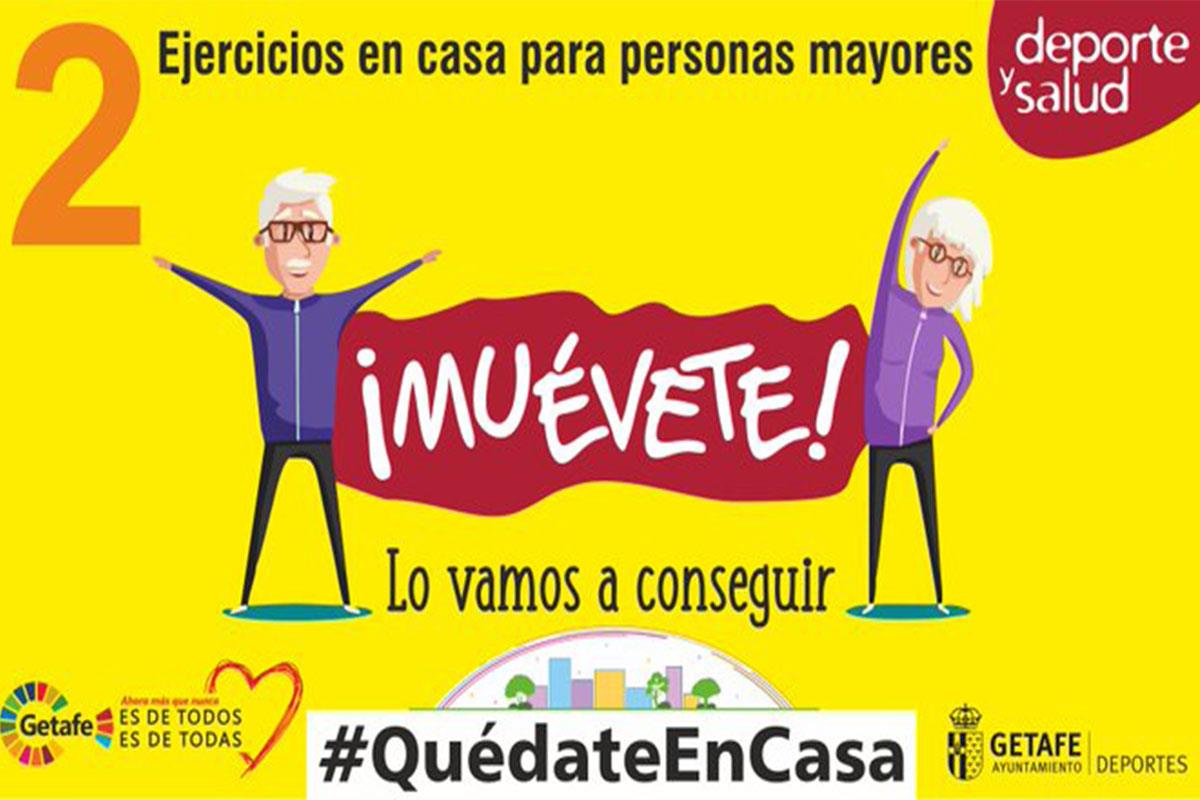 Deportes Getafe lanza el segundo vídeo de ejercicios básicos para los mayores 