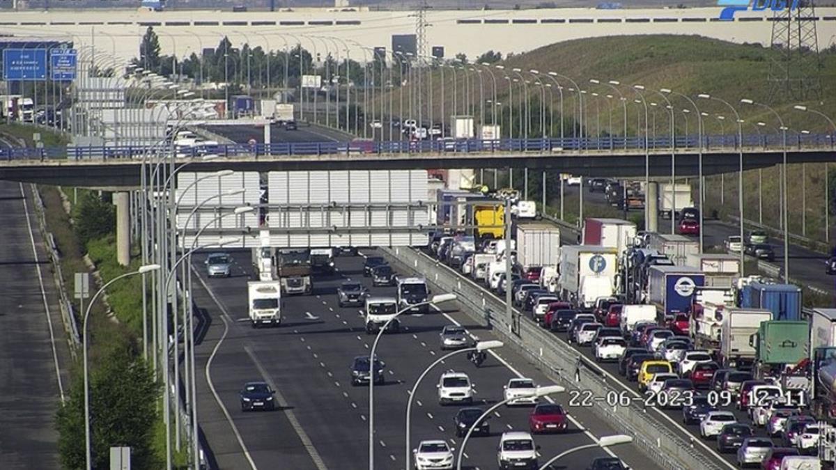 El accidente está provocando grandes retenciones a la altura de Getafe