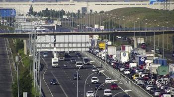 El accidente está provocando grandes retenciones a la altura de Getafe