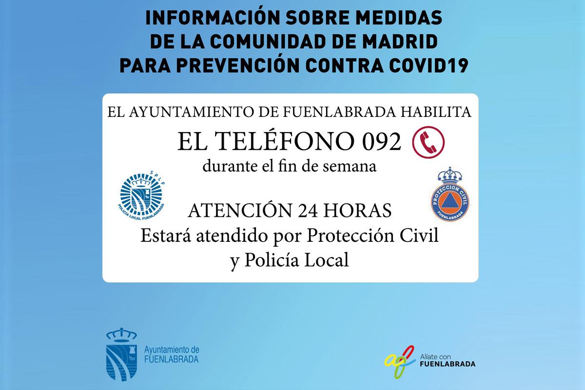 El teléfono será atendido las 24 horas por Protección Civil y la Policía Local