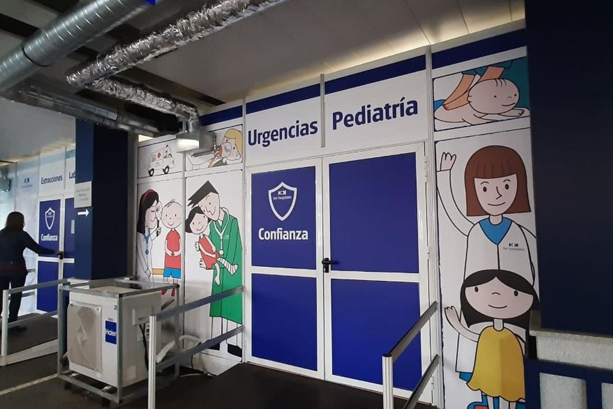 Con áreas separadas para la atención del paciente pediátrico