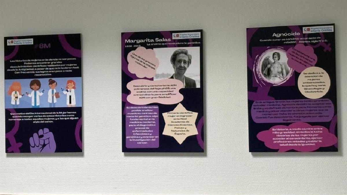 El Hospital homenajea en una exposición a mujeres pioneras que han marcado un hito en la ciencia a lo largo de la historia