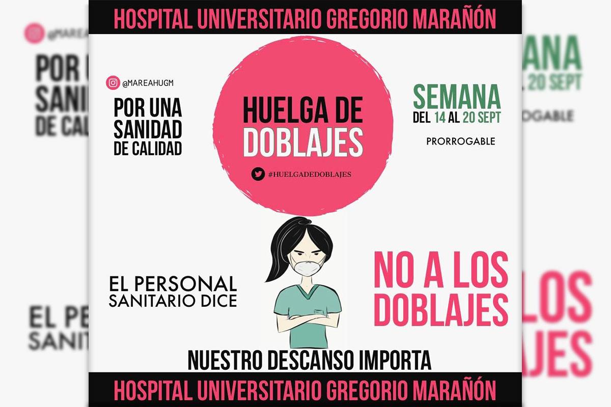 Profesionales de varios hospitales madrileños se niegan a duplicar turnos
