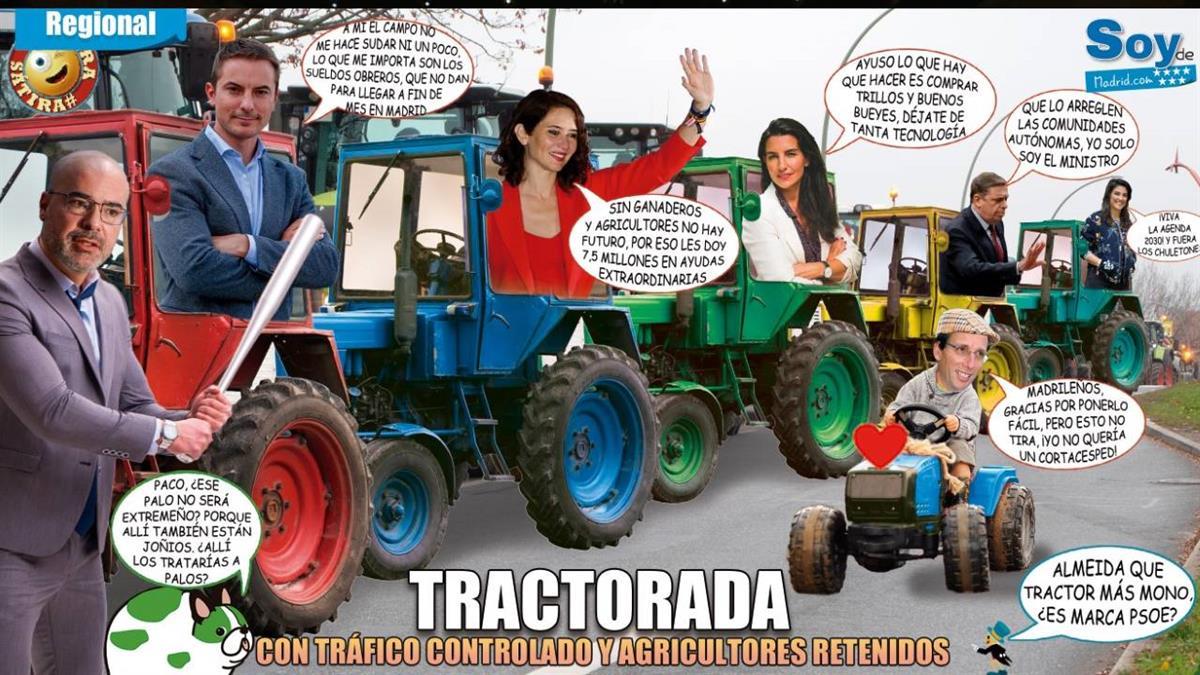 Centenares de tractores se concentran en el centro de Madrid, unas protestas que se suman a las dos semanas de movilizaciones en toda España 