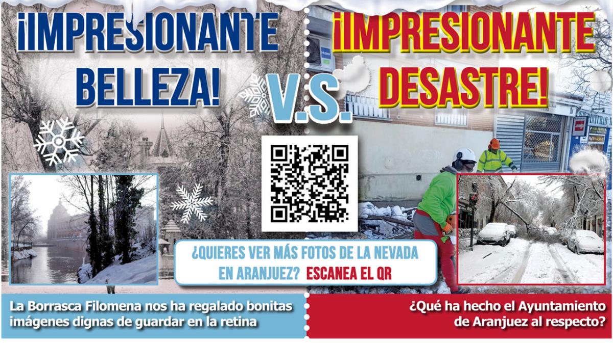 Las caras de Filomena en Alcobendas