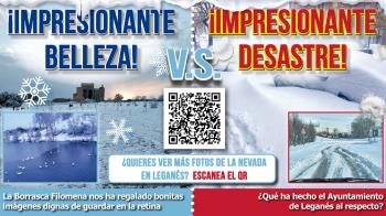 Filomena cubre de nieve Leganés