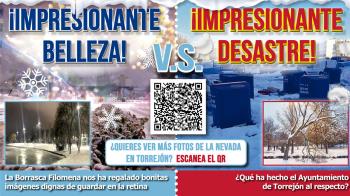 Las caras de Filomena en Torrejón de Ardoz