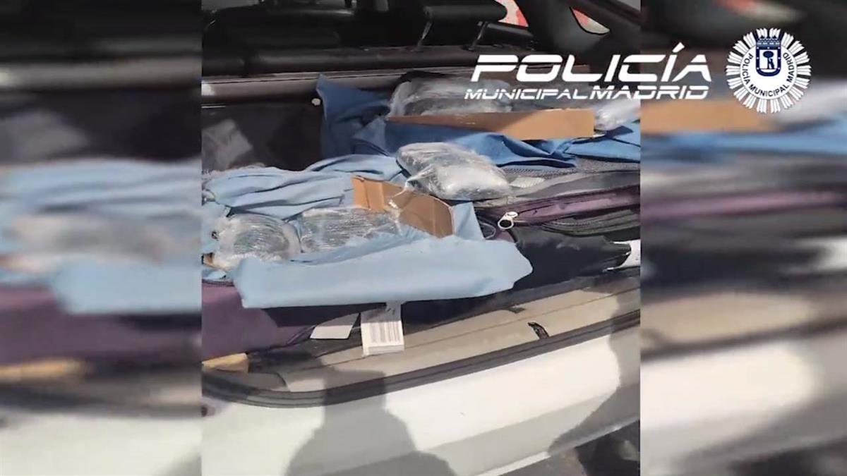 La detenida los transportaba en dos maletas dentro del maletero